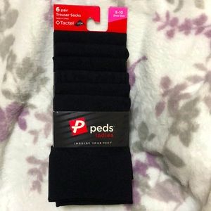 6-pr Ladies Textured Peds Trouser Socks